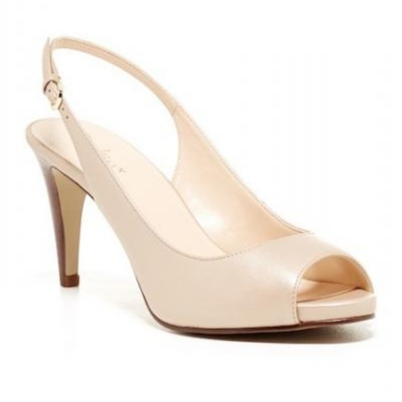 Cole Haan Maya Pearlized Nude Slingback Pump - Picture 1 of 8